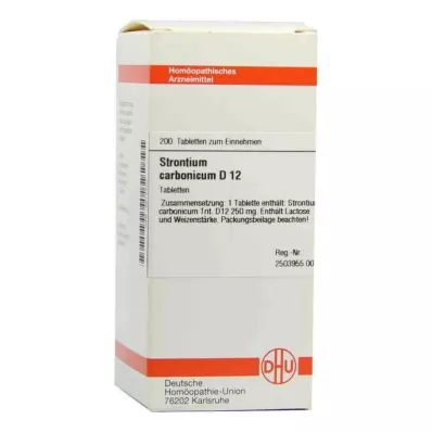 Stroncium Carbonicum D12 tablety (200 kusů)