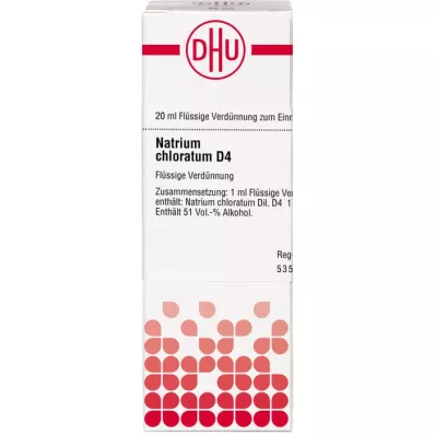 NATRIUM CHLORATUM D 4 ředění, 20 ml