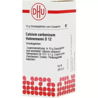 CALCIUM CARBONICUM Hahnemanni D 12 globulí, 10 g