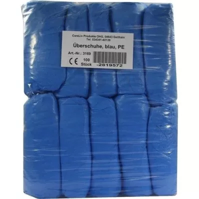 ÜBERSCHUHE Jednorázový plast modrý, 100 ks
