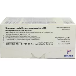 STANNUM METALLICUM praeparatum D 8 ampulí, 48X1 ml