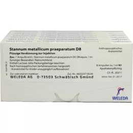 STANNUM METALLICUM praeparatum D 8 ampulí, 48X1 ml