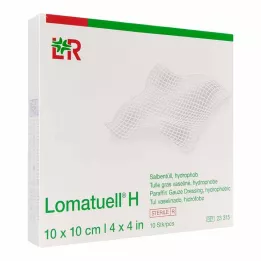 LOMATUELL H Mastný tyl 10x10 cm sterilní, 10 ks