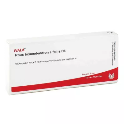 RHUS TOXICODENDRON E foliis D 6 ampulí, 10X1 ml