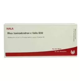 RHUS TOXICODENDRON E foliis D 30 ampulí, 10X1 ml
