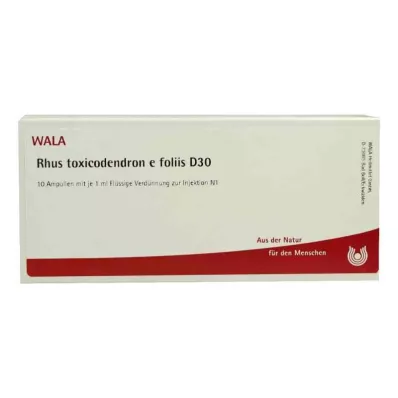 RHUS TOXICODENDRON E foliis D 30 ampulí, 10X1 ml