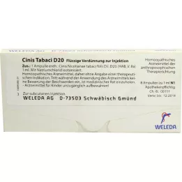CINIS TABACI D 20 ampulí, 8X1 ml