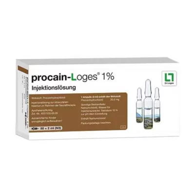 Procaine-Loges 1% injekční ampule, 50x2 ml