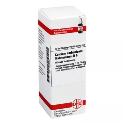 CALCIUM CARBONICUM Hahnemanni D 6 Ředění, 20 ml