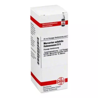 DHU Mercurius solubilis D 6 Ředění, 20 ml