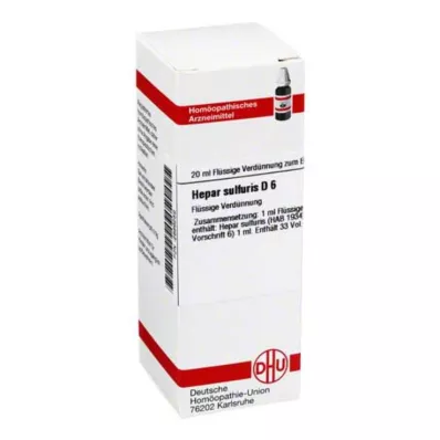 HEPAR SULFURIS D 6 Ředění, 20 ml