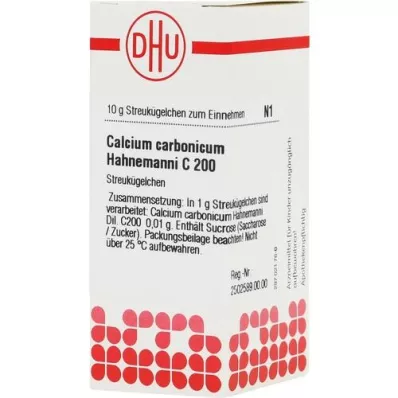 CALCIUM CARBONICUM Hahnemanni C 200 globulí, 10 g