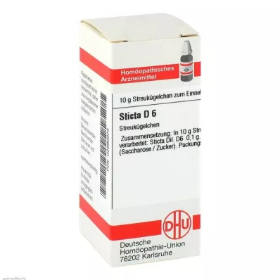 STICTA D 6 globulí, 10 g