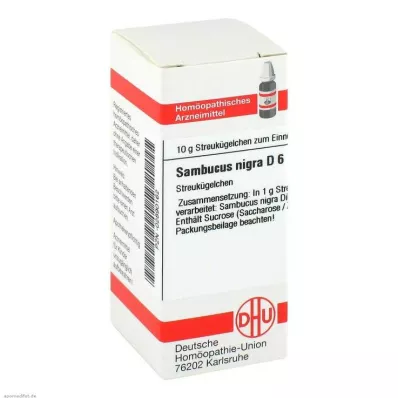 SAMBUCUS NIGRA D 6 globulí, 10 g