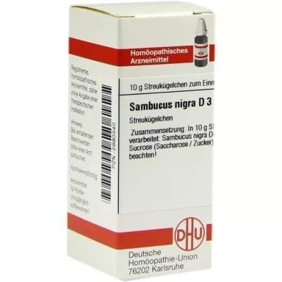 SAMBUCUS NIGRA D 3 kuličky, 10 g