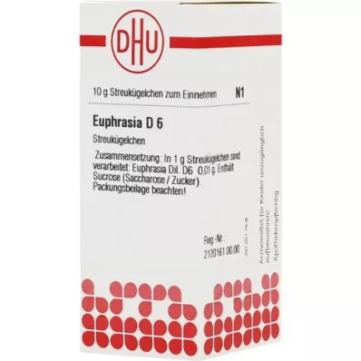 EUPHRASIA D 6 globulí, 10 g