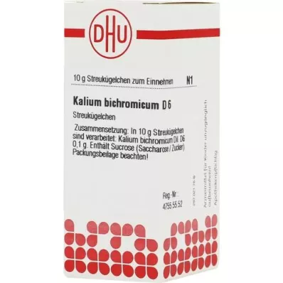 KALIUM BICHROMICUM D 6 globulí, 10 g