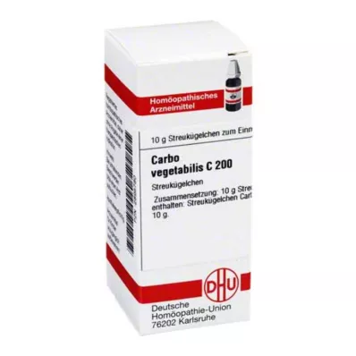 CARBO VEGETABILIS C 200 globulí, 10 g