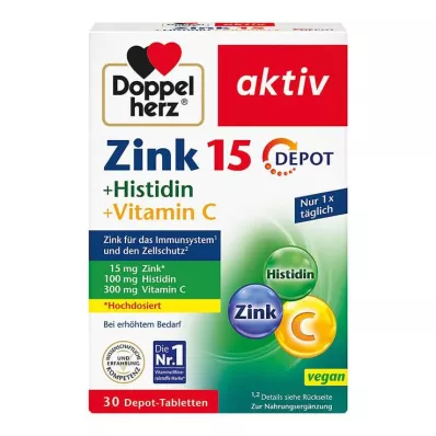 DOPPELHERZ Zinek+Histidin Depot Tablety aktivní, 30 ks DOPPELHERZ Zinek+Histidin Depot Tablety aktivní, 30 ks