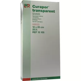 CURAPOR Obvaz na rány sterilní průhledný 10x25 cm, 25 ks
