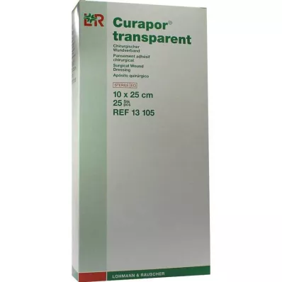 CURAPOR Obvaz na rány sterilní průhledný 10x25 cm, 25 ks