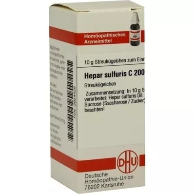 HEPAR SULFURIS C 200 globulí, 10 g