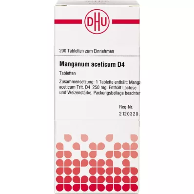 MANGANUM ACETICUM D 4 tablety, 200 ks