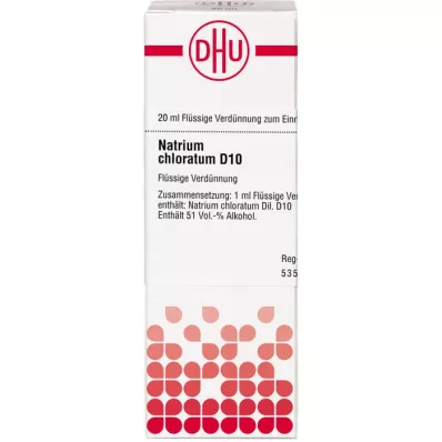 NATRIUM CHLORATUM D 10 Ředění, 20 ml