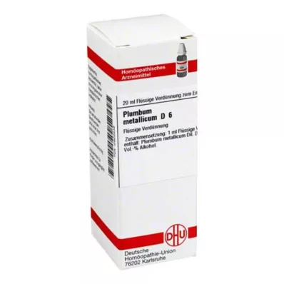 PLUMBUM METALLICUM D 6 Ředění, 20 ml