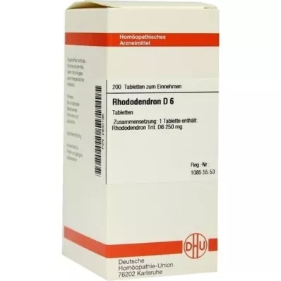 RHODODENDRON D 6 tablet, 200 ks
