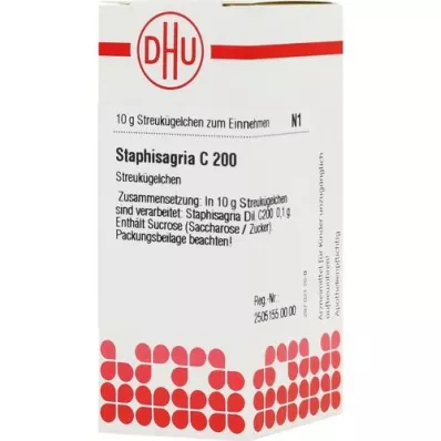 STAPHISAGRIA C 200 globulí, 10 g