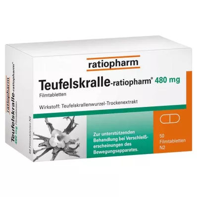 Ďáblův dráp ratiopharm - na bolesti kloubů, 50 kusů