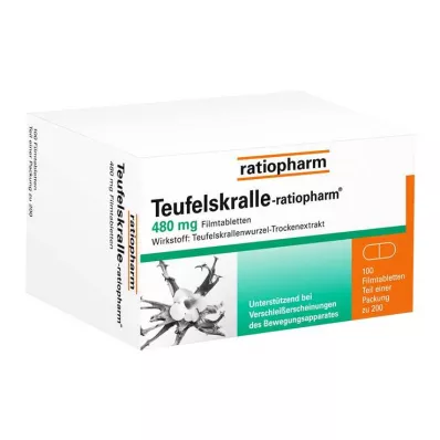 Ďáblův dráp ratiopharm - na bolesti kloubů, 100 kusů