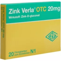 ZINK VERLA OTC 20 mg potahované tablety, 20 kusů