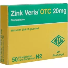 ZINK VERLA OTC 20 mg potahované tablety, 50 ks