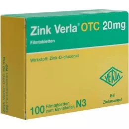 ZINK VERLA OTC 20 mg potahované tablety, 100 ks
