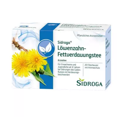 Sidroga® čajové filtrační sáčky na trávení pampeliškového tuku, 20X1,5g