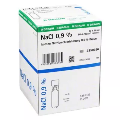 Fyziologický roztok 0,9% Miniplasco connect, 20X20 ml