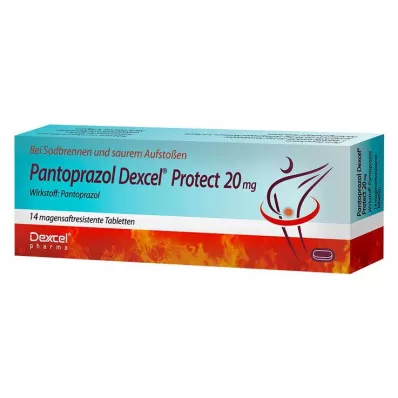 Pantoprazole Dexcel Protect 20 mg enterosolventní tablety, 14 ks