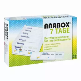 ANABOX 7denní týdenní dávkovač bílý, 1 ks