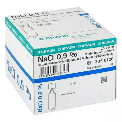 Fyziologický roztok 0,9% Miniplasco connect, 20X5 ml