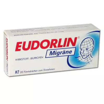 Eudorlin potahované tablety na migrénu, 20 ks