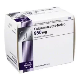 CALCIUMACETAT NEFRO 950 mg potahované tablety, 100 ks