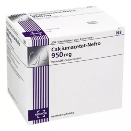 CALCIUMACETAT NEFRO 950 mg potahované tablety, 200 kusů