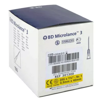 BD MICROLANCE Kanyla 20 G 1 1/2 0,9x40 mm, 100 ks