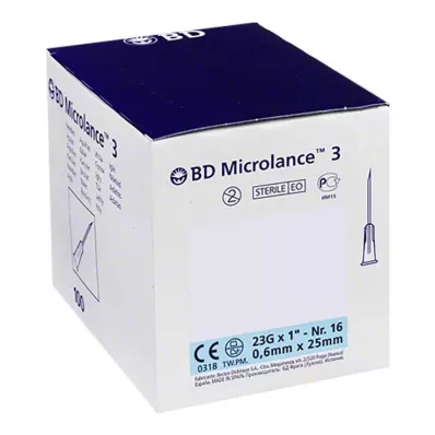 BD MICROLANCE Kanyla 23 G 1 0,6x25 mm, 100 ks BD MICROLANCE Kanyla 23 G 1 0,6x25 mm, 100 ks