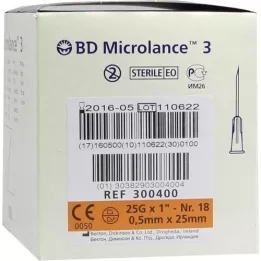 BD MICROLANCE Kanyla 25 G 1 0,5x25 mm, 100 ks
