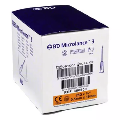 BD MICROLANCE Kanyla 25 G 5/8 0,5x16 mm, 100 ks