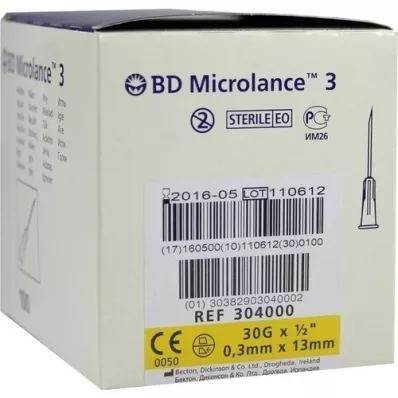 BD MICROLANCE Kanyla 30 G 1/2 0,29x13 mm, 100 ks