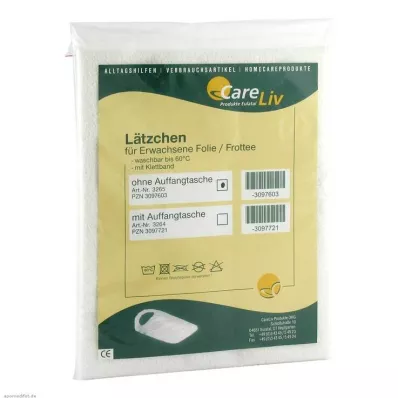 LÄTZCHEN Prodloužená fólie/taška bílá s páskou na suchý zip, 1 ks
